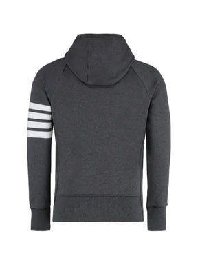 Thom Browne classic loopback 4-Bar zip-up hoodie