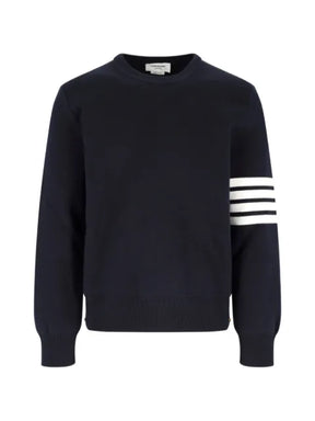 Thom Browne cotton crepe 4-bar pullover