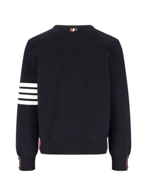 Thom Browne cotton crepe 4-bar pullover