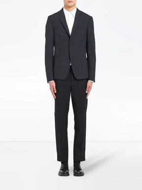 Prada technical poplin single-breasted jacket