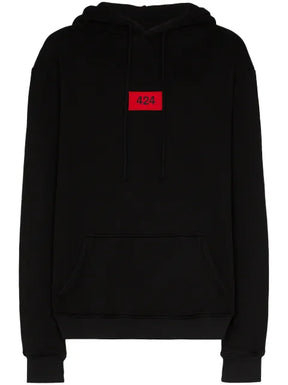 424 hoodie with logo patch