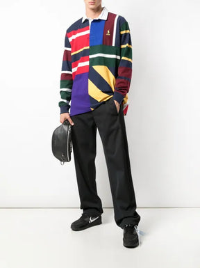 Palace x Polo Ralph Lauren pieced rugby shirt
