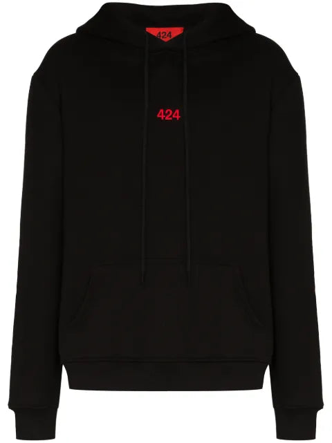 424 logo-embroidered hoodie