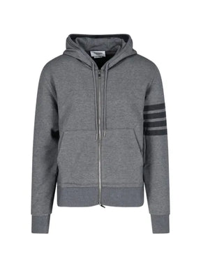 Thom Browne classic Loopback 4-Bar zip-up hoodie