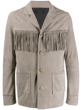 AMIRI textured fringe shirt jacket