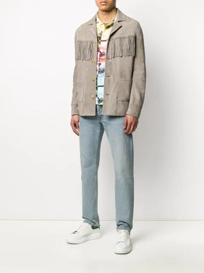 AMIRI textured fringe shirt jacket