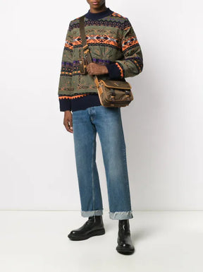 sacai patterned jumper