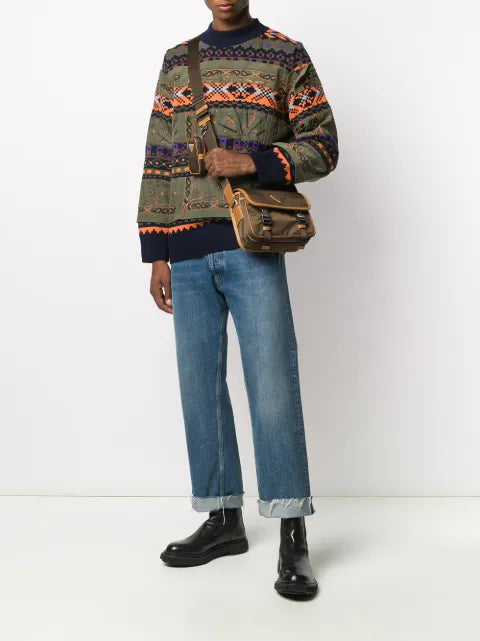 sacai patterned jumper