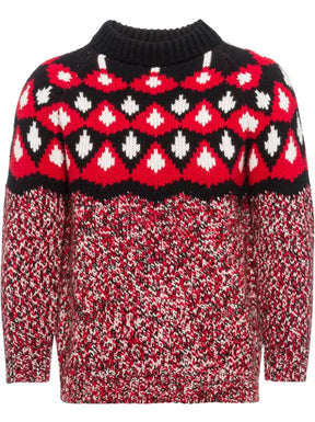 Prada patterned jacquard knit jumper