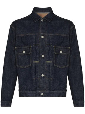 Orslow contrast-stitched denim jacket