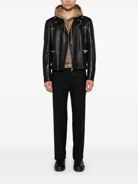 Alexander McQueen leather biker jacket