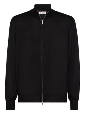 Brunello Cucinelli cashmere and silk lightweight cardigan with zipper