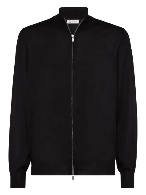 Brunello Cucinelli cashmere and silk lightweight cardigan with zipper