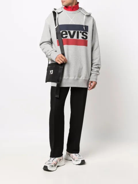 Junya Watanabe MAN logo drawstring hoodie