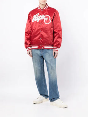 A BATHING APE® logo-patch bomber jacket