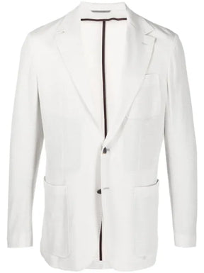 Canali fitted single-breasted button blazer