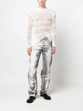 HELIOT EMIL open-knit crew-neck jumper