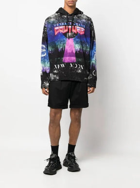 Versace Jeans Couture graphic-print drawstring hoodie