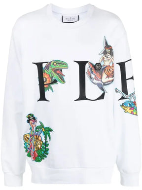 Philipp Plein logo-print crew neck sweatshirt