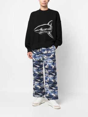 Palm Angels Split Shark crew-neck sweatshirt