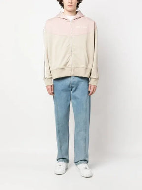 Palm Angels panelled hooded track jacket