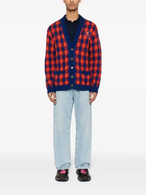Gucci Interlocking GG gingham wool cardigan