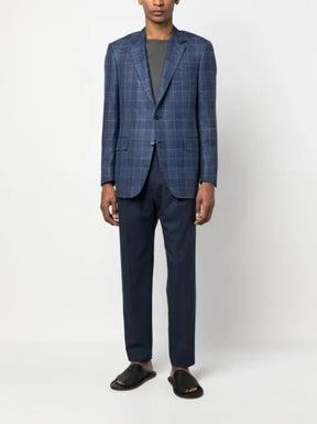 Canali single-breasted plaid blazer