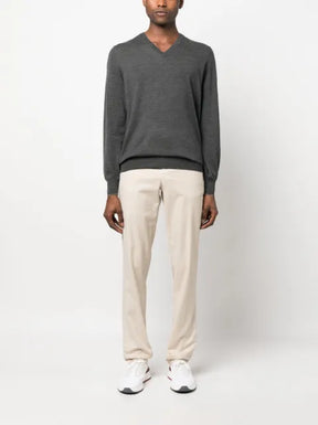 Brunello Cucinelli V-neck fine-knit jumper