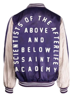 SAINT MXXXXXX logo-embroidered bomber jacket