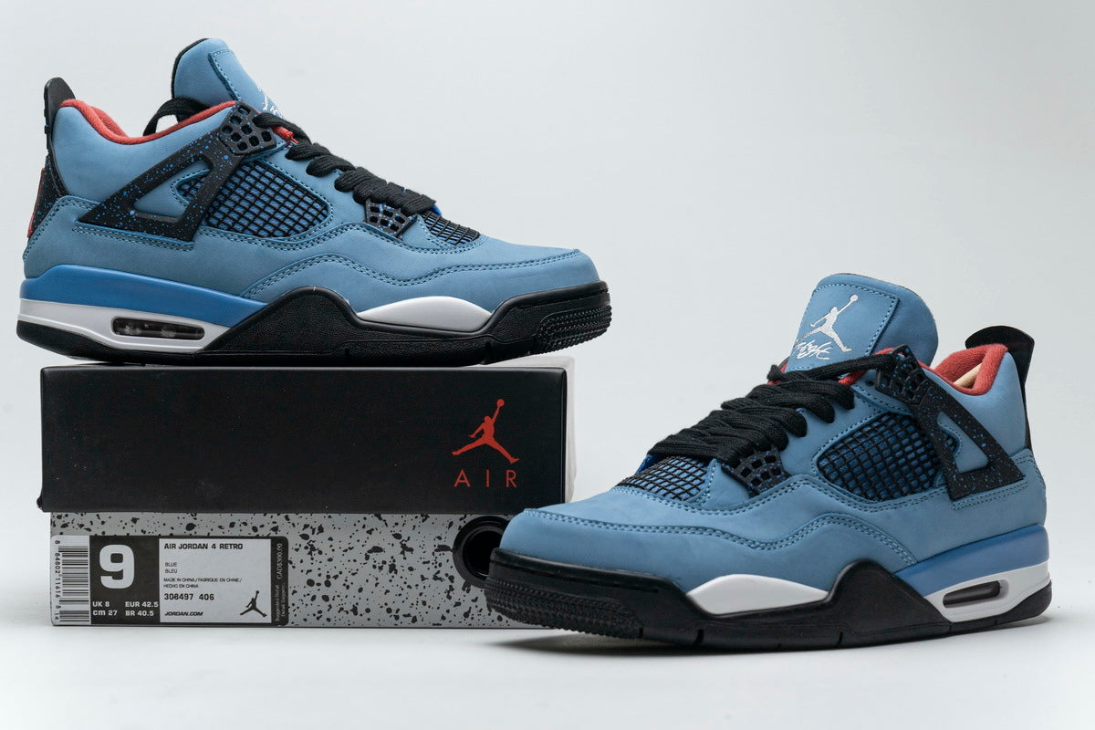 Air Jordan 4 Retro Travis Scott Cactus Jack Reps Sneakers 308497-406 2