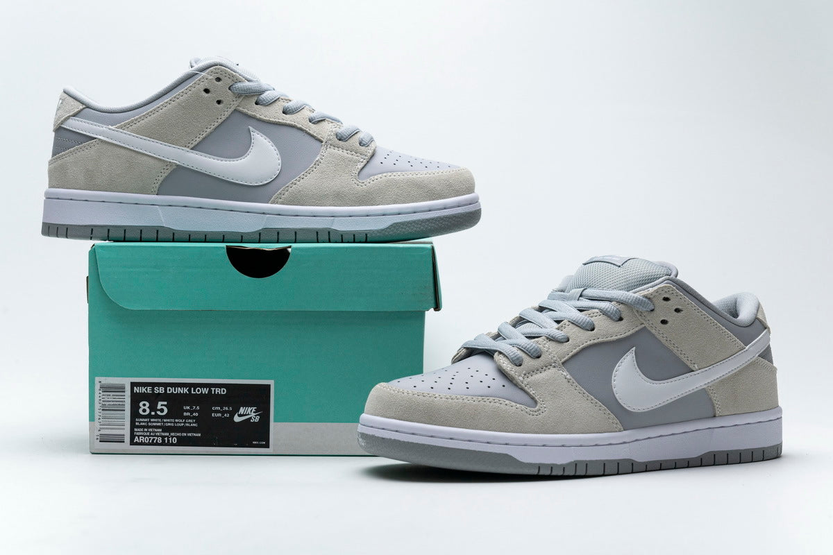 Nike SB Dunk Low Summit White Wolf Grey Reps Sneaker AR0778-110 2