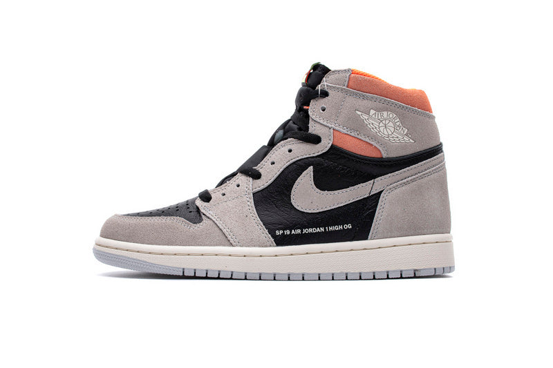 Air Jordan 1 Retro High Neutral Grey Hyper Crimson Reps Sneaker 555088-018