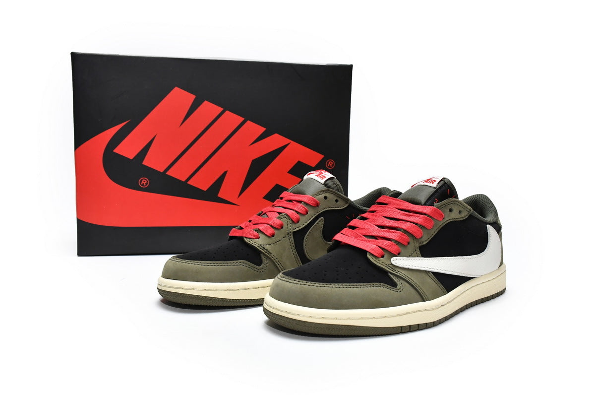Travis Scott x Air Jordan 1 Low Dark Green Reps Sneaker DM7866-002 2