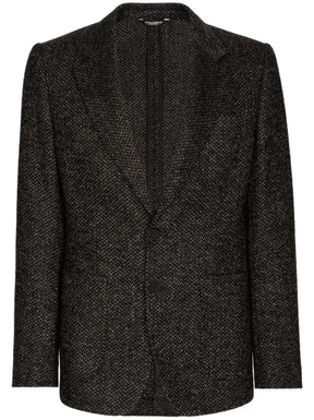 Dolce & Gabbana single-breasted bouclé blazer