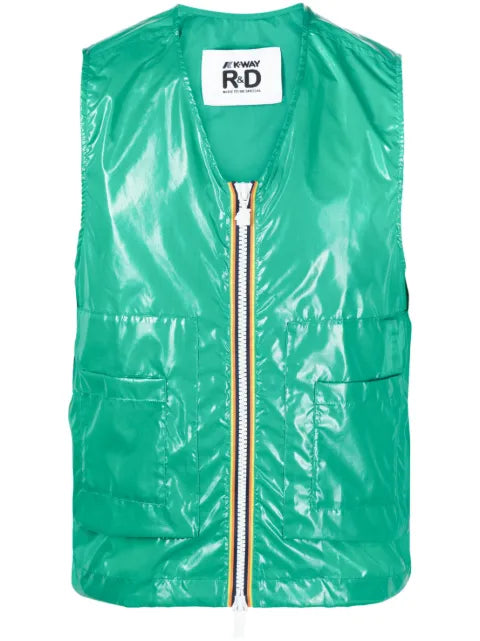 K-Way patent zip-up gilet 