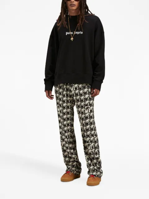 Palm Angels logo-print crew-neck sweatshirt