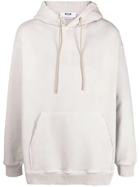 MSGM tonal logo-print cotton hoodie
