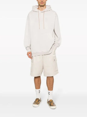 MSGM tonal logo-print cotton hoodie