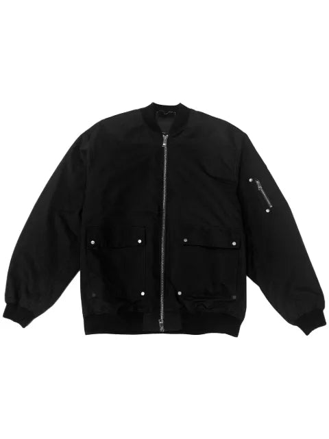 Purple Brand Poly logo-print bomber jacket