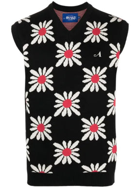 Awake NY floral-print knitted vest
