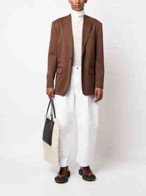 Jil Sander logo-print roll-neck jumper