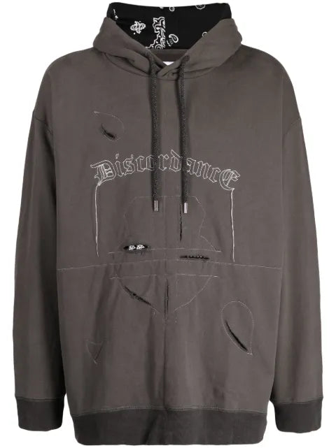 Children Of The Discordance logo-embroidered cotton hoodie