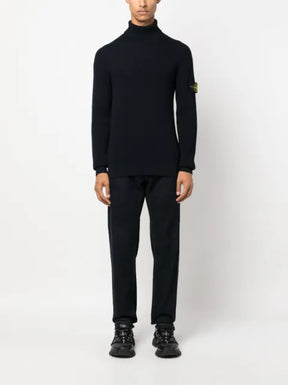 Stone Island Compass-patch roll-neck jumper