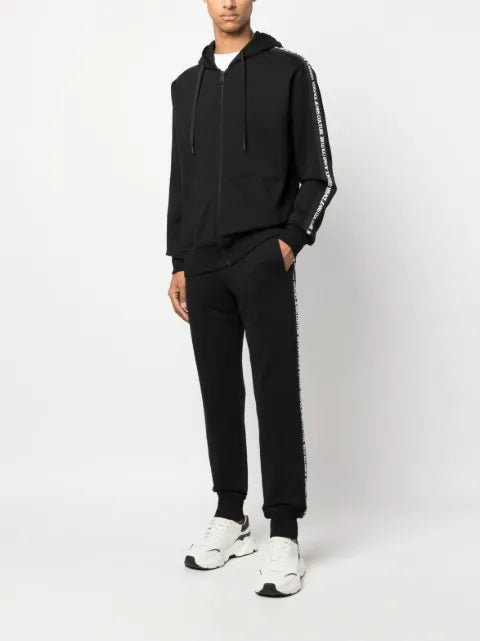 Versace Jeans Couture logo-tape hooded jacket