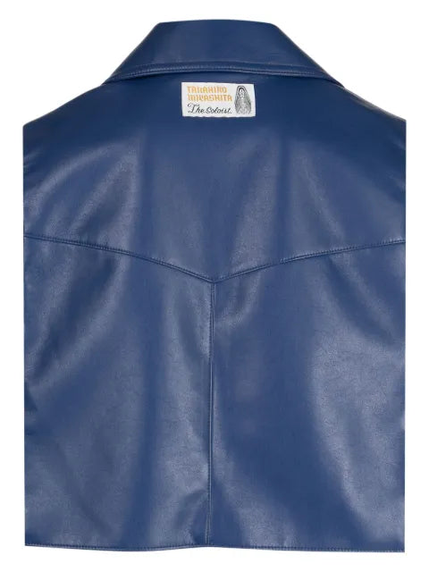 Takahiromiyashita The Soloist zip-up biker vest 