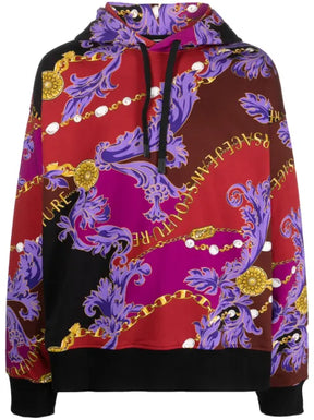 Versace Jeans Couture baroque-print cotton hoodie