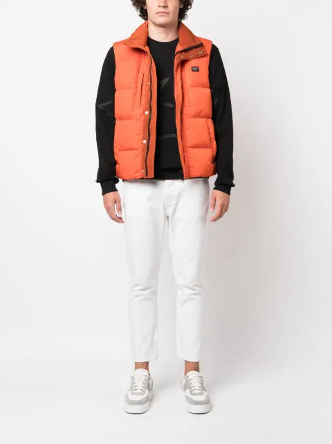 Paul & Shark logo-patch padded gilet 