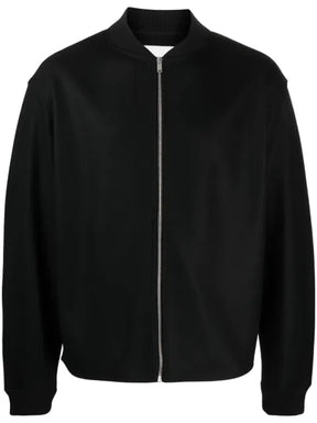 Jil Sander band-collar wool bomber jacket