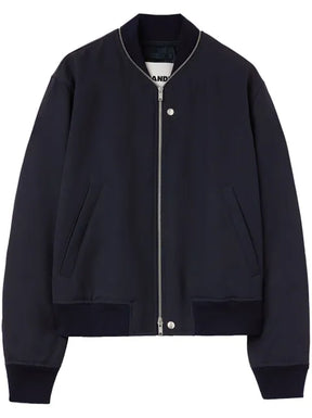 Jil Sander zip-embellished wool bomber jacket