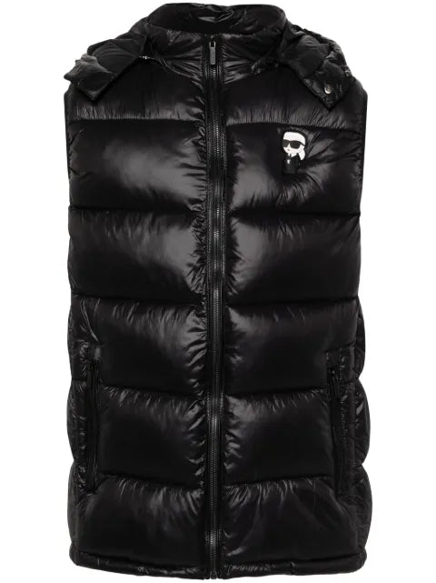 Karl Lagerfeld Ikonik Karl-appliqué padded gilet 